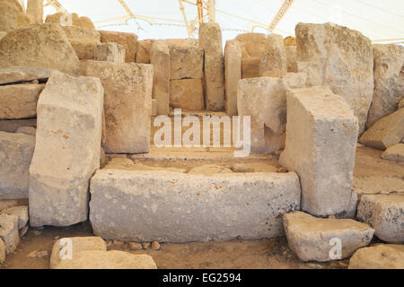 Hagar Qim, Megalith-Tempel-Komplex, Malta Stockfoto