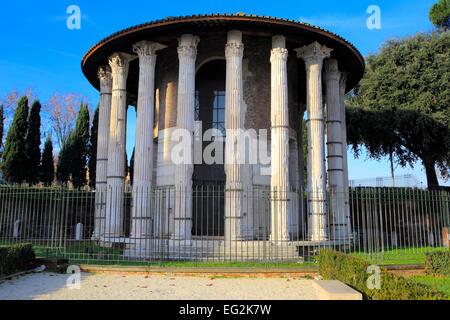 Tempel des Hercules Victor (120 BC), Forum Boarium, Rom, Italien Stockfoto