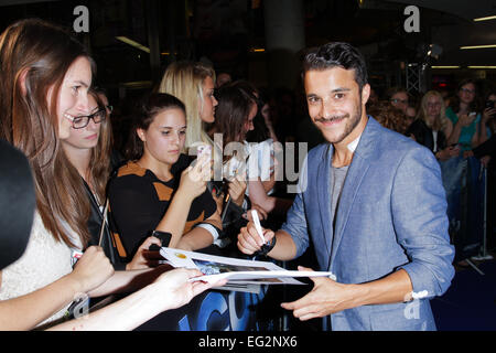 Premiere von Saphirblau im Mathaeser Filmpalast mit: Kostja Ullmann wo: München wenn: 12. August 2014 Stockfoto