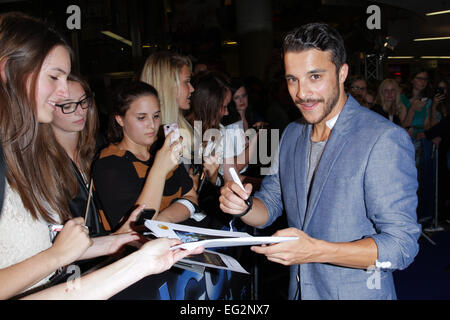 Premiere von Saphirblau im Mathaeser Filmpalast mit: Kostja Ullmann wo: München wenn: 12. August 2014 Stockfoto