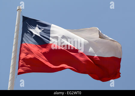 Nationalflagge Chile chile Stockfoto