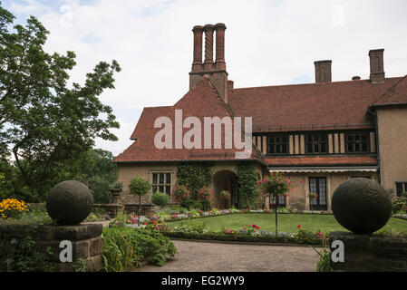 Detail des Schloss Cecilienhof (Deutsch: Schloss Cecilienhof), Palais in Potsdam, Brandenburg, Deutschland Stockfoto