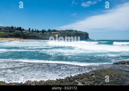 Bilgola Beach einer der berühmten Nordstrände von Sydney, new-South.Wales, Australien Stockfoto