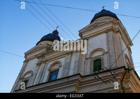 Kirche der Verklärung (Preobrazhenska Zerkwa) befindet sich in der alten Stadt von Lviv, Ukraine. Es wurde ursprünglich im Jahre 1731 erbaut und war Stockfoto