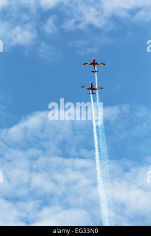 Royal Australian Air Force Roulettes aerobatic Anzeige in Melbourne Australia Day Stockfoto