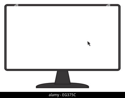 Ein Maus-Pfeil oder der Cursor auf einem Computerbildschirm isoliert auf weißem Hintergrund Stockfoto