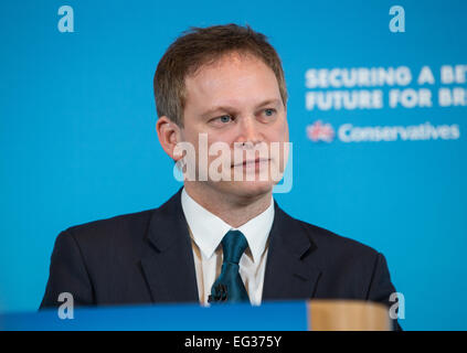 Grant Schapps Vorsitzender der konservativen Partei gibt eine Pressekonferenz Stockfoto