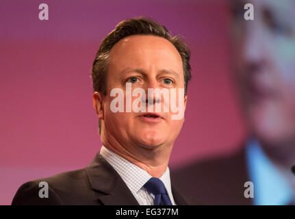 David Cameron befasst sich mit die British Chambers Of Commerce-Konferenz in London Stockfoto