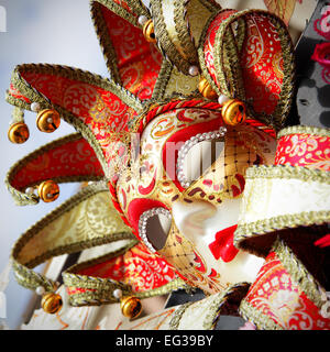 Traditioneller Karneval Maske Nahaufnahme, Venedig Stockfoto