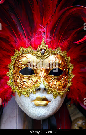 Traditioneller Karneval Maske Nahaufnahme, Venedig Stockfoto