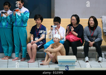 JISS, Tokyo, Japan. 15. Februar 2015., 15. Februar 2015 - synchronisierte Schwimmen: Auswahl Trial für gemischten Duett bei JISS, Tokio, Japan. © YUTAKA/AFLO SPORT/Alamy Live-Nachrichten Stockfoto