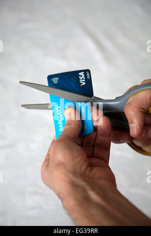 Karten zerschneiden Stockfoto