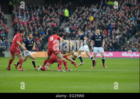 Murrayfield Stadium, Edinburgh, UK. 15. Februar 2015. RBS 6 Nations 2015 Runde 2, Scotland Vs Wales Credit: Rob Gray/Alamy Live News Stockfoto