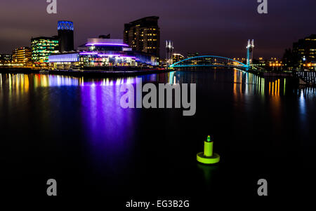 'Die Kais' Kunst und shopping-Komplex in der Abenddämmerung Stockfoto