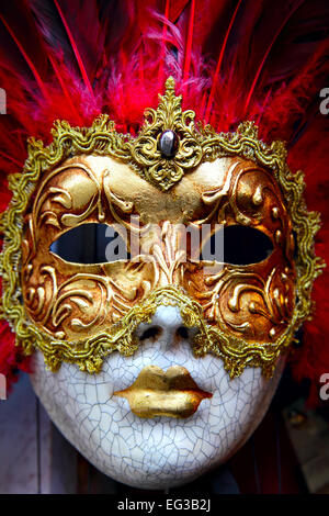 Traditioneller Karneval Maske Nahaufnahme, Venedig Stockfoto