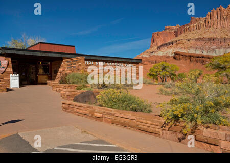 Capitol Reef Visitor Center im Capitol Reef National Park. Utah, USA. fallen Stockfoto