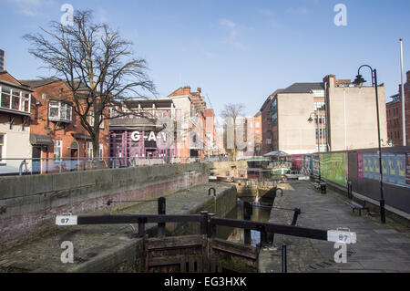 G-A-Y Bar, Canal Street, Gay Village, Stadtzentrum, Manchester, England, UK Stockfoto