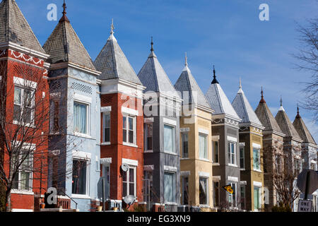 Viktorianischen Reihenhäuser - Washington, DC USA Stockfoto