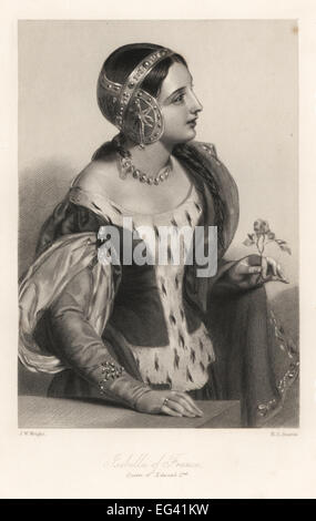 Isabella von Frankreich, Königin von König Edward II. Stockfoto