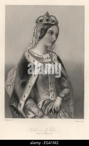 Katherine Valois, Königin von König Henry V von England. Stockfoto