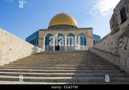 Der Felsendom auf dem Tempelberg in Jerusalem Stockfoto