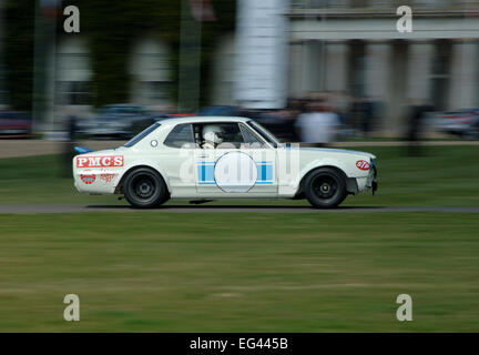 Oldtimer geht bergauf auf dem Goodwood Festival of Speed Stockfoto