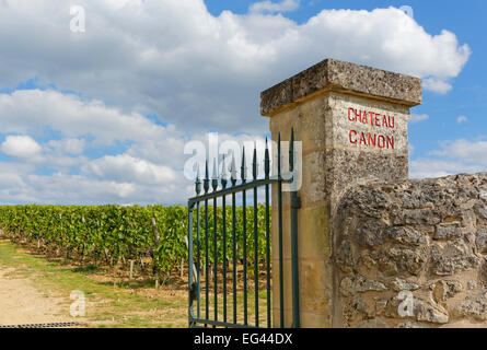 Weingut Chateau Canon, Premier Grand Cru Classe B (Klassifizierung von Saint Emilion Wein als erste große Gewächse), AOC Saint E Stockfoto