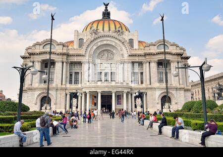 Palast der schönen Künste oder Palacio de Bellas Artes, Mexiko-Stadt, Distrito Federal, Mexiko Stockfoto