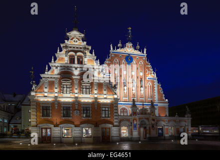 Haus der Schwarzhäupter ist ein Gebäude in der Altstadt von Riga, Lettland Stockfoto