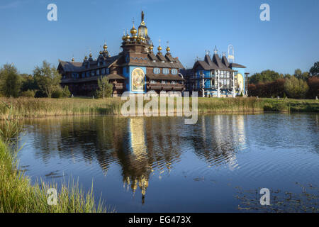 Das internationale Wind- und Wassermühle Museum in Gifhorn im Bundesland Niedersachsen, ist der einzige seiner Art in Eur Stockfoto