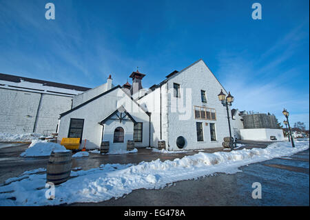 Die Diageo besessen Malt Whisky Brennerei in Dalwhinnie in den schottischen Highlands Inverness-Shire.  SCO 9577. Stockfoto