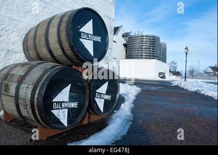 Die Diageo besessen Malt Whisky Brennerei in Dalwhinnie in den schottischen Highlands Inverness-Shire.  SCO 9579. Stockfoto