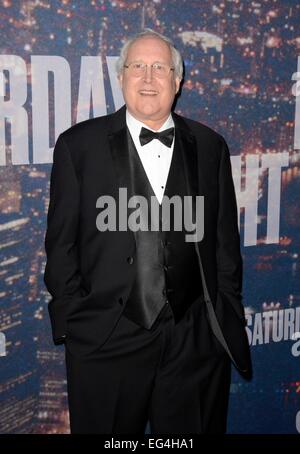 Chevy Chase im Ankunftsbereich für Samstag Nacht Leben SNL 40th Jahrestag, Rockefeller Center, New York, NY 15. Februar 2015. Foto von: Derek Sturm/Everett Collection Stockfoto