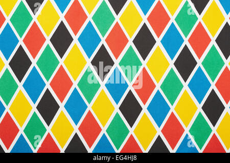 Harlekin bunte Rautenmuster, Textur-Hintergrund Stockfoto