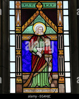 St. James die weniger, Glasfenster von Joseph Grant von Costessey, 1856, Wighton, Norfolk England UK St. Heiligen Stockfoto