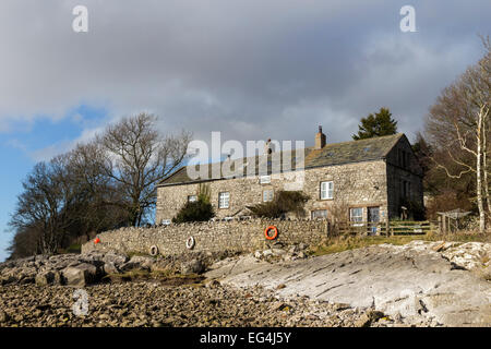 Browns Häuser Zeitpunkt Jenny Brown, Morecambe Bay Silverdale, Lancashire, England UK Stockfoto