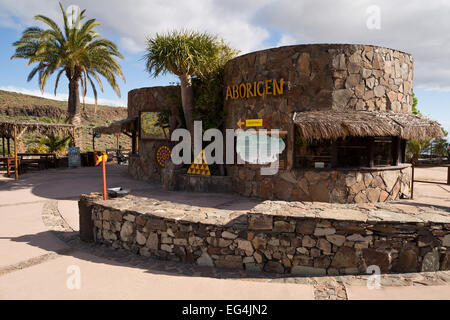 Gran Canaria - Eingang des archäologischen Park Mundo Aborigen - Kanarische Inseln, Spanien, Europa Stockfoto