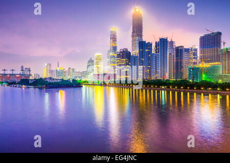 Guangzhou, China Stadtbild über den Perlfluss. Stockfoto