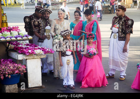 Trauung in Kandy, Sri Lanka Stockfoto