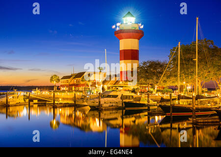 Hilton Head, Südcarolina, USA Leuchtturm. Stockfoto