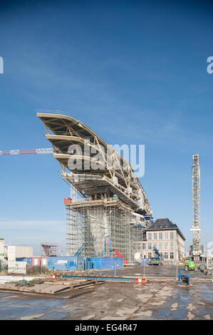 Belgien, Antwerpen, Havenhuis im Bau von Zaha Hadid entworfen Stockfoto