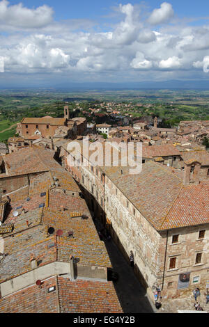 Blick auf Montepulciano, Toskana, Italien Stockfoto