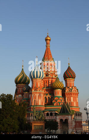 Basilius Kathedrale oder Dom Wassili der Seligen, auf dem Roten Platz, Moskau, Russland Stockfoto