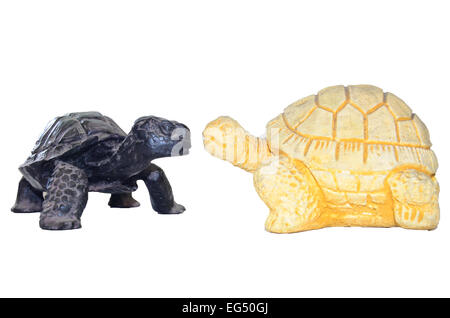 Schildkröte Turtle mit Meeresschildkröten Figur Stockfoto