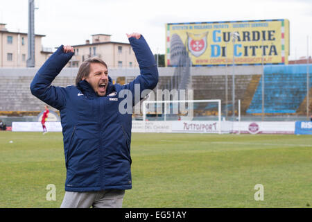 Pisa, Italien. 16. Februar 2015. Stefano Vecchi (Inter) Fußball: Viareggio Turnier-Finale match zwischen Inter 2-1 Hellas Verona Arena Garibaldi-Stadion in Pisa, Italien. Bildnachweis: Maurizio Borsari/AFLO/Alamy Live-Nachrichten Stockfoto