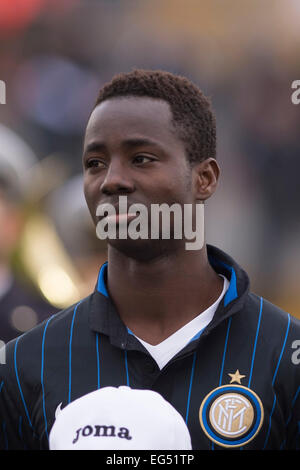 Pisa, Italien. 16. Februar 2015. Hellen Gyamfi (Inter) Fußball: Viareggio Turnier-Finale match zwischen Inter 2-1 Hellas Verona Arena Garibaldi-Stadion in Pisa, Italien. Bildnachweis: Maurizio Borsari/AFLO/Alamy Live-Nachrichten Stockfoto