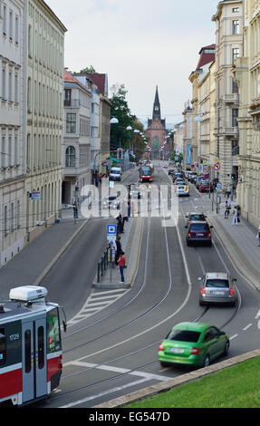 Husova Straße in der tschechischen Stadt Brno Stockfoto