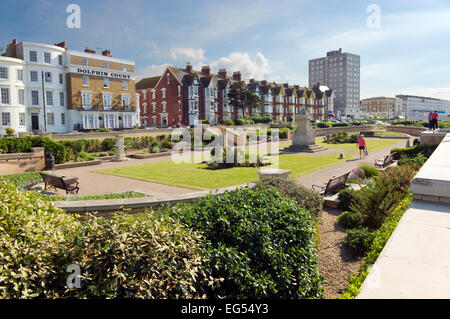 Gärten auf der Promenade Herne Bay Kent Stockfoto