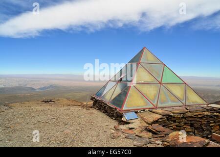 Wetterstation am Chacaltaya Peak, höchste Skigebiet der Welt, Bolivien Stockfoto