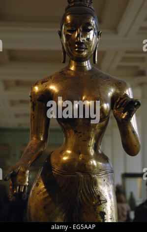 Buddhistische Göttin, Tara. Bronze-Statue. 8. Jahrhundert. Aus Sri Lanka. British Museum. London. Englan. Vereinigtes Königreich. Stockfoto